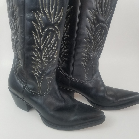 steve madden black cowboy boots